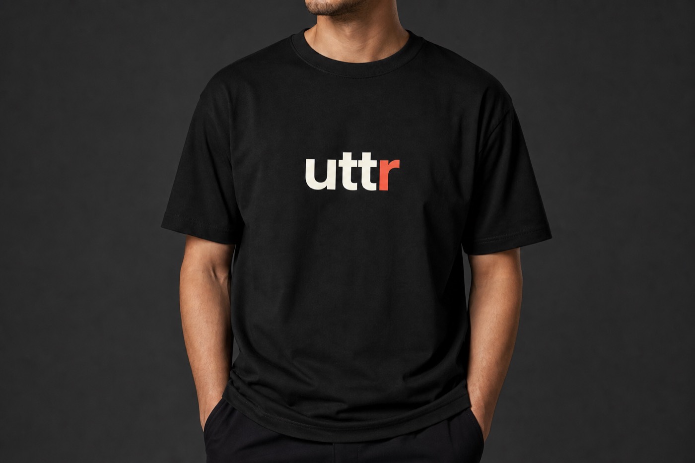 Black tee wordmark